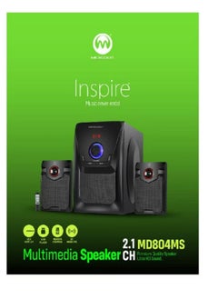 Buy 4-Piece Bluetooth Multimedia Speaker Set MD804MS in Saudi Arabia