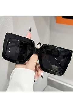 Buy Oversized Square Frame Fashion Sunglasses For Women - Black in Egypt