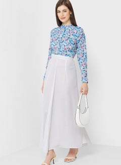 Buy High Waist Solid Skirt in UAE