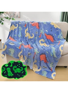 Buy Kids Glow in The Dark Blanket Soft Throw All Seasons for Couch Sofa Bed 150 x 120cm in UAE