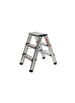 اشتري Aluminum Double Sided Ladder 3 Steps – Lightweight, Sturdy, and Compact for Home and Office Use | 1.5 Meter في الامارات