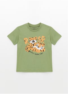 Buy Crew Neck Short Sleeve Printed Baby Boy T-shirt in Egypt