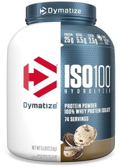 Buy ISO 100 Hydrolyzed Protein Powder - Cookies and Cream -5LB in UAE