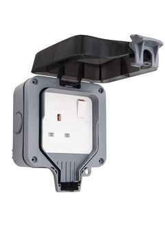 Buy Waterproof Outdoor Socket Rainproof Wall Electrical Outlets IP66 Switched Socket Covers 13A Outdoor Wall Weatherproof Plug Single Socket Box in UAE