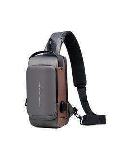 Buy Gray Trendy Multifunction Waterproof Short Travel Shoulder Bag in UAE