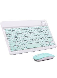 Buy Ultra-Slim Bluetooth Keyboard and Mouse Combo Rechargeable Portable Wireless Keyboard Mouse Set for Apple iPad iPhone iOS 13 and Above Samsung Tablet in UAE