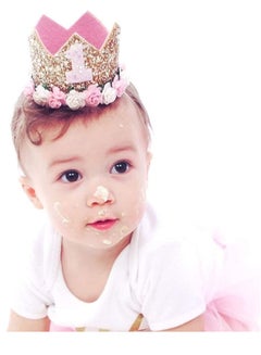 Buy Birthday Crown - Flower Birthday Crown Baby Girl Flower Tiara Headband Birthday Party Birthday Hat Hairband for Baby Girls in Saudi Arabia