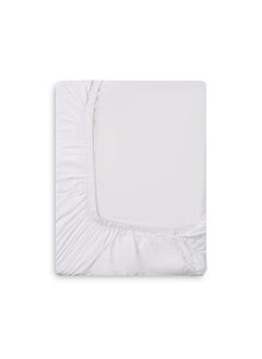 Buy Elegance Fitted Sheet 180X200+33Cm - White in UAE