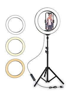 اشتري 14’’ Ring Light with Tripod, Selfie Ring Light with Tripod Stand, Light Ring for Video Recording＆Live Streaming(YouTube, Instagram, TIK Tok), Compatible with Phones & Webcams في الامارات