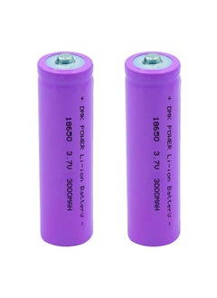 Buy 2pcs Rechargeable Button Top Li-on Battery 18650 3.7V 3000MAH Battery Compatible with Electric Tools Toys LED Flashlights Torch and Etc in UAE