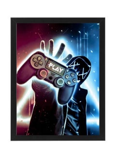 اشتري Dj Alan Walker Holding Controller Neon Wall Art Poster Frame في مصر