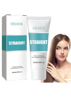 Buy New Upgrade Protein Correcting Hair Straightening Cream - Silk & Gloss Hair Straightening Cream, Nourishing Fast Smoothing Collagen Hair Straightener Cream for All Hair Types in UAE