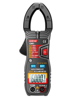 اشتري CM81 Smart AC Clamp Meter Clamp Type Multimeter 6000 Counts Auto Range Voltmeter 600A Ammeter Resistance Meter with Flashlight  Black في السعودية