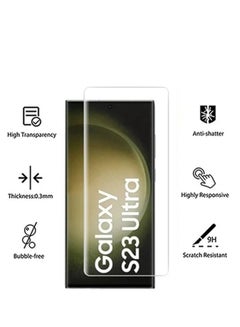 Buy Screen Protector Nano for Samsung Galaxy S23 Ultra 9D Edge to Edge Full Coverage Anti-Fingerprint Anti-Explosion in Saudi Arabia