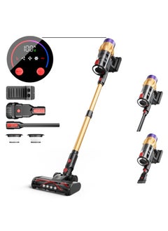 Buy 6 in 1 Cordless Vacuum Cleaner,28Kpa/550W Powerful Suction Stick Vacuum,  Lightweight Vacuum with Brushless Motor,3 Power Modes & LED Display,40Mins Runtime, for Hardwood Floor Carpet Pet Hair,V18 in UAE