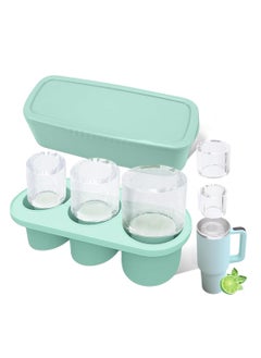 اشتري Ice Cube Tray Hollow Cylinder Ice Cube Molds Silicone Ice Tray 3 Cavities Ice Cube في السعودية