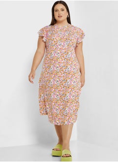 Buy Printed Fit & Flare Dress in UAE