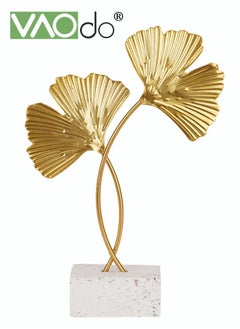 Buy Ginkgo Leaf Ornament Light Luxury Creative Desktop Ornament Metal Craftsmanship Suitable For Office Bedroom Living Room in UAE