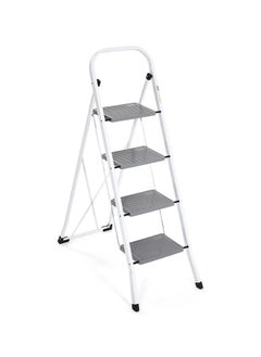 Buy 4-Step Steel Ladder, Grey & White in UAE