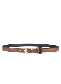 اشتري Womens Fashion C-Buckle Belt Retro Slim Denim CompatibleBlack Khaki Black Khaki في السعودية