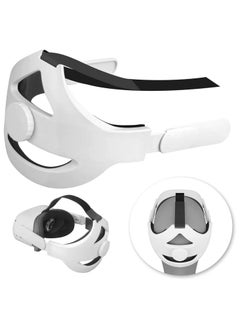 Buy Adjustable Headband Compatible for Oculus Quest 2 with Head Cushion, Replacement for Elite Strap Comfortable Protective Head Strap Reduce Pressure  White in Saudi Arabia