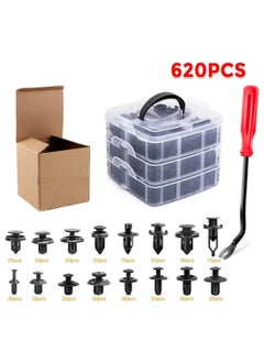 Buy Universal boxed clip for auto parts 620Pcs Car Push Retainer Clips & Plastic Fasteners Kit - Most Popular Sizes Rivets Set Nylon Bumper Fender Rivets Clips Door Trim Panel Clips in Saudi Arabia