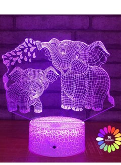 Buy Elephant 3D Night Light for Kids 3D Lamp with 16 Colors Changing Remote Control Elephant Toys 10 9 3 5 2 8 1 7 6 4 Year Old Girls Women Baby Boys Gifts in UAE