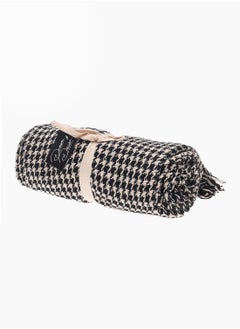 Buy Navy recycled cotton throw 125x152 cm in UAE