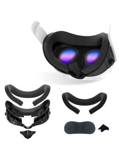 Buy Face Pad Cushion Compatible with Oculus/Meta Quest 3 Accessories, Replacement Foam Cushion,Anti-Sweat, Anti-Leakage Siliocne Face Cover and Nose Guard Pad in UAE