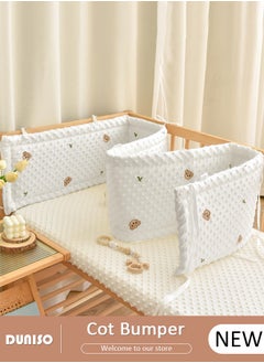 Buy Cot Bumper, Crib Bumper, Breathable Mesh Cot Liner, Crib Rail Cover, Baby Boys Girls Nursery Breathable Crib Bed Liner Bumper Baby Crib Rail Cover Protector Guard Padded Cot Rail Wrap for Side Front Rails in UAE