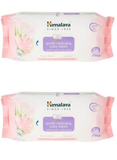 Buy Two Pieces of Gentle Cleansing Baby Wipes - 2*56 Wipes in Saudi Arabia