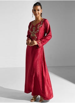 اشتري Embellished Embroidered Jalabiya في الامارات