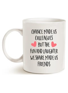 Buy Coworker Gifts for Women Men - Chance Made Us Colleagues - 11 Oz Coffee Mug Coworker Leaving, Farewell, Going Away, Retirement, Birthday Gifts for Co-workers Male Female Boss Friends in UAE