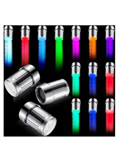 Buy Color Changing Faucet Adapter, 3-Color Change Automatically LED Water Faucet, for Kitchen and Bathroom (Fixed LED Faucet) in UAE