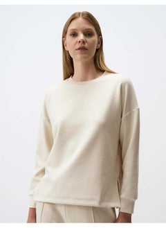 اشتري Crew Neck Long Sleeved Oversized Sweatshirt في مصر