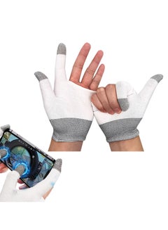 Buy E-Sports Gaming Gloves Finger Sleeves Anti-Sweat Breathable Thumb for Highly Sensitive Nano-Silver Fiber Material Nylon Touch Screen PUBG Mobile Phone Games Accessories in Saudi Arabia