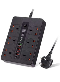 Buy BLK-11 Universal Extension Cord With 6 Universal Sockets, 5 USB ports,  1 PD Ports and 2 Meter Multicolour in UAE