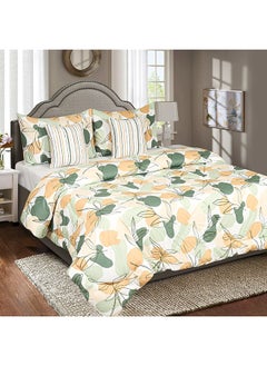 Buy Madison Oni 5-Piece Super King 144-Thread Count Cotton Printed Comforter Set 240 x 240 cm in UAE