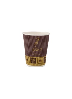 Buy Semi Wholesale-Ripple Paper Cup without lid 8 OZ (240 Pieces) in UAE