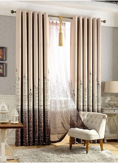 Buy Castle Blackout Curtain Window Shading Screen Cloth Bedroom Curtain(Coffee) 1 Piece in Saudi Arabia