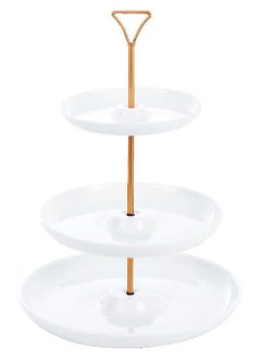 Buy 3 Tier Round Plate with Gold Stand in UAE