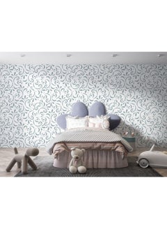 اشتري Coastal Light Blue Waves Self  Fabric Wallpaper Covers An Area ​​Up To 4.2Mx3M With Adhesive And Smoothing Tool في مصر