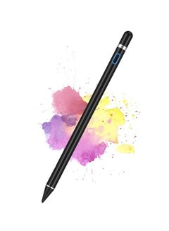 اشتري قلم ستايلس لشاشات اللمس ، قلم رقمي نشط قلم رصاص رفيع متوافق مع iPhone iPad والأجهزة اللوحية الأخرى ، أسود في الامارات