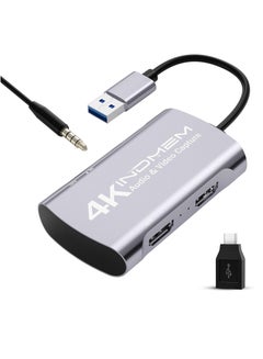 Buy HD Audio, Video & Game Capture Card 4K HDMI Screen Capture Card USB 3.0 1080P 30FPS Video Capture Recorder Device Compatible with PC, Mac, Linux, YouTube, VLC, OBS, OS X, Twitch in UAE