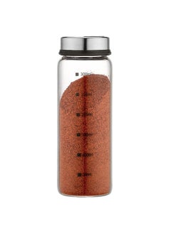 اشتري 300mL Glass Seasoning Jar With Scale 4 Outlets Spice jars Kitchen Chili Pepper Powder Sprinkling Jar Barbecue Salt Shaker Container في الامارات