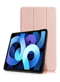 Buy Smart Folio Stand Leather Case Cover for iPad Pro 11 inch (2020) 2nd Generation Sand Pink in UAE