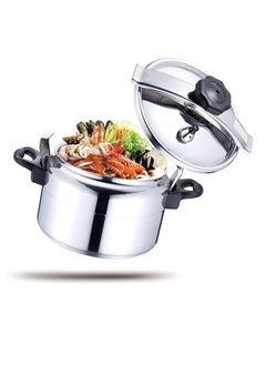 Buy HTH 25L Pressure Cooker Aluminum for Household, Super-pressure Cooker Secure Cookerware, Silver in UAE