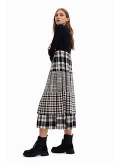 اشتري Midi dress with plaid skirt في مصر