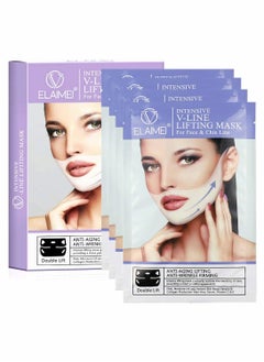 Buy V-Shape Mask, Hanging Ears Hydrogel Line V, Lifting and Contouring Facial Line, Suitable for Double Chin Reduction, Facial Lifting in Saudi Arabia