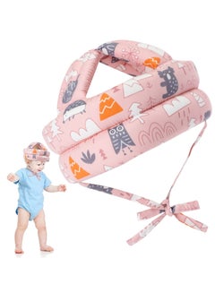 اشتري Baby Head Protector Safety Helmet Toddler Protective Cap Infant Protection Hats Adjustable Size for Children from 5 Months to 3 Years Old Pink في الامارات